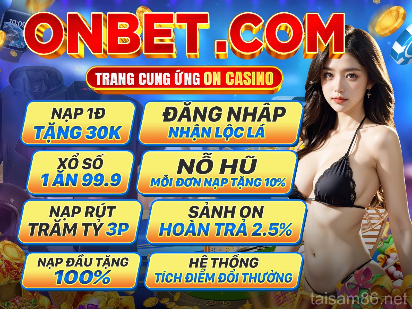 Tặng 100% nạp đầu sam86